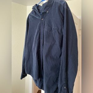 Navy Blue Cordoroy Banana Republic Button Down